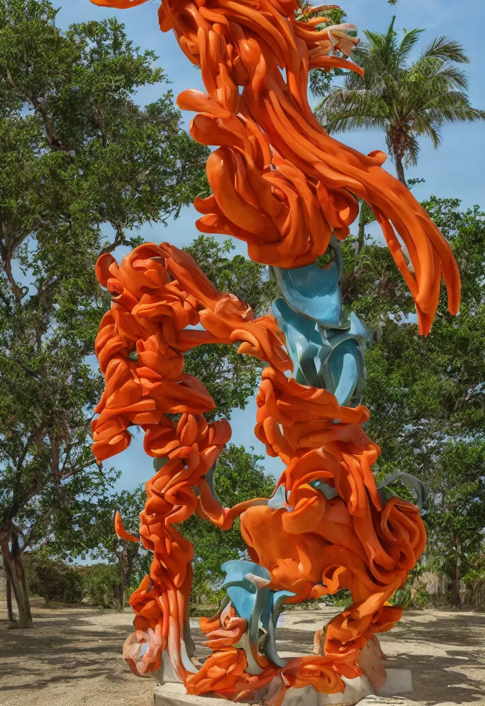 Image similar to a cowboy turning into blooms. tropical sea slugs, tractor tires. complementary colors. national geographic. 8 k, rendered in octane, smooth gradients. sculpture by antonio canova. red accents. by slim aarons, by zhang kechun, by lynda benglis