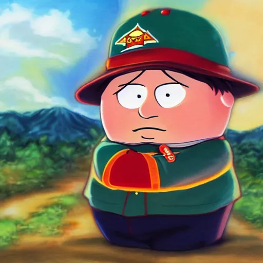 Image similar to chibi eric cartman, anime, portrait, fantasy art