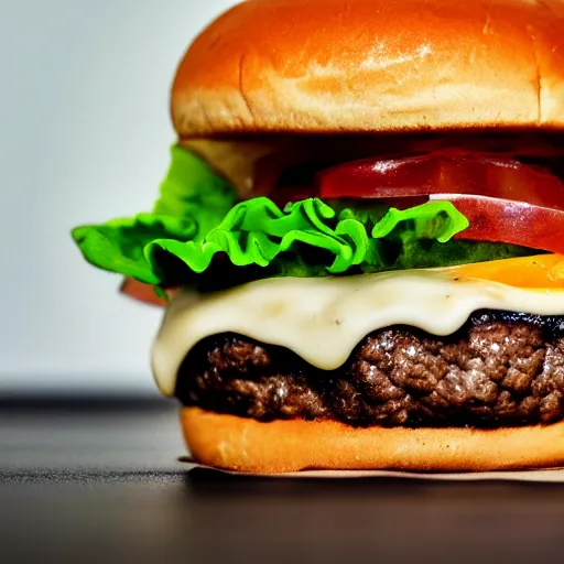 Image similar to closeup photo of most delicious cheeseburger