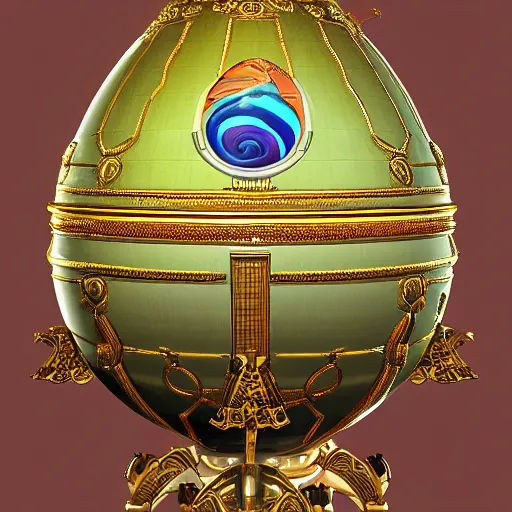 Prompt: a gigantic faberge egg, aetherpunk, unreal engine,