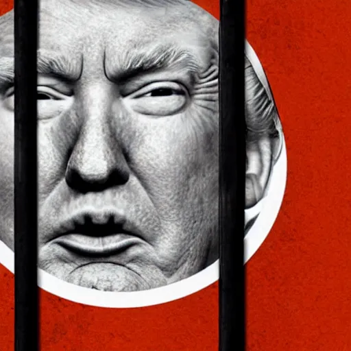 Image similar to donald trump behind bars crying