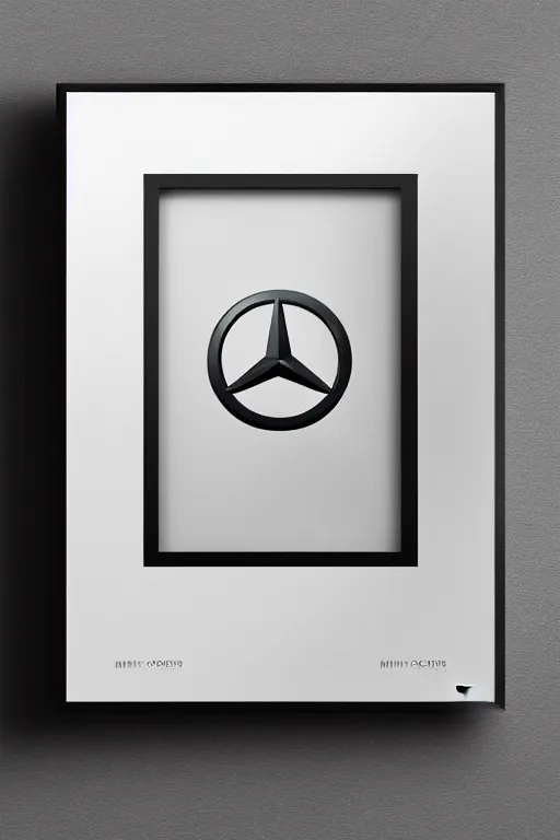 Image similar to minimalistic advertising poster for mercedes