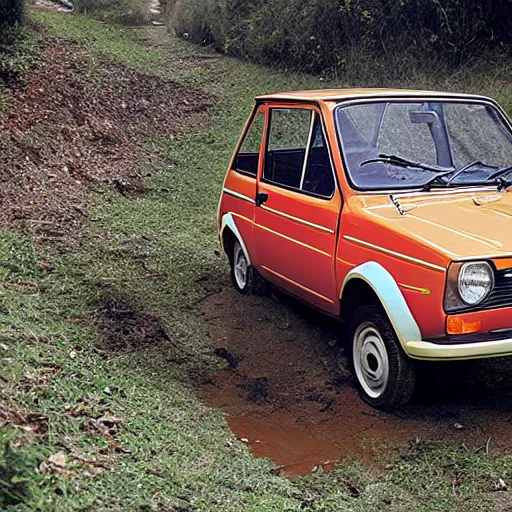 Prompt: promotional photo of off road fiat 1 2 6 p