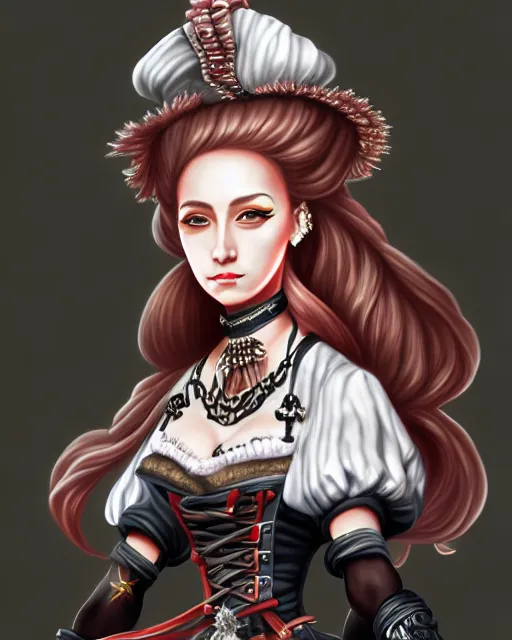 Prompt: a ultradetailed beautiful painting of a stylish battle maid, trending on artstation