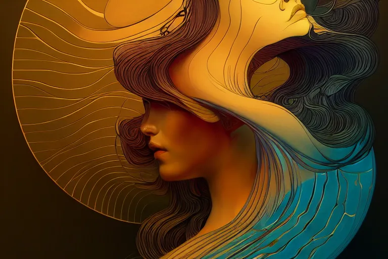 Image similar to ai art is souless, phantom, dreary, dramatic, fluid, golden ratio, artstation, moebius + loish, hd,