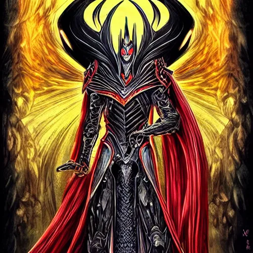 Image similar to Beautiful Sauron in the style of Ayami Kojima