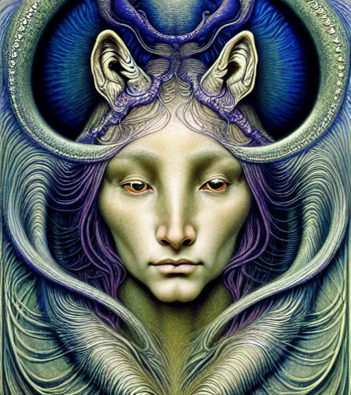 Prompt: detailed realistic beautiful coyote goddess face portrait by jean delville, gustave dore, iris van herpen and marco mazzoni, art forms of nature by ernst haeckel, art nouveau, symbolist, visionary, gothic, neo - gothic, pre - raphaelite, fractal lace, intricate alien botanicals, ai biodiversity, surreality, hyperdetailed ultrasharp octane render