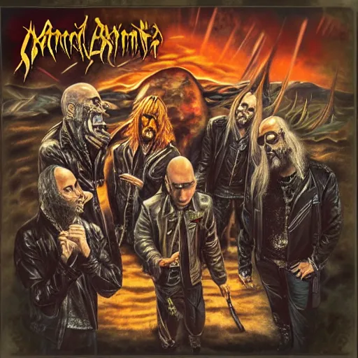 Thrash Metal Album Cover By Ed Repka Stable Diffusion
