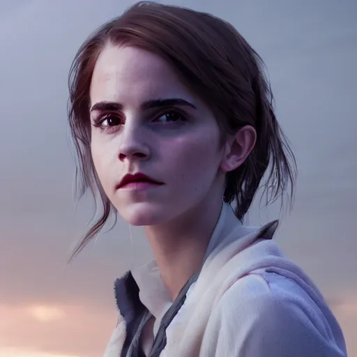 Prompt: portrait of emma watson water, 8 k uhd, unreal engine, octane render in the artstyle of finnian macmanus, john park and greg rutkowski