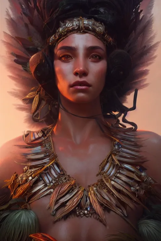 Prompt: goddess of the amazon, highly detailed, digital painting, artstation, concept art, smooth, sharp focus, illustration, unreal engine 5, 8 k, art by artgerm and greg rutkowski and edgar maxence