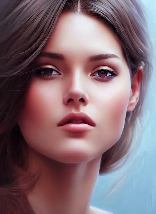 Image similar to photo of a gorgeous young woman in the style of stefan kostic, realistic, sharp focus, 8 k high definition, insanely detailed, intricate, elegant, art by stanley lau and artgerm