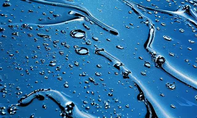 Prompt: beautiful picture of many orderly big drops of water floating quietly on a blue background, hot and sunny highly-detailed, elegant, dramatic lighting, artstation, 4k, cinematic landscape, photograph by National Geographic