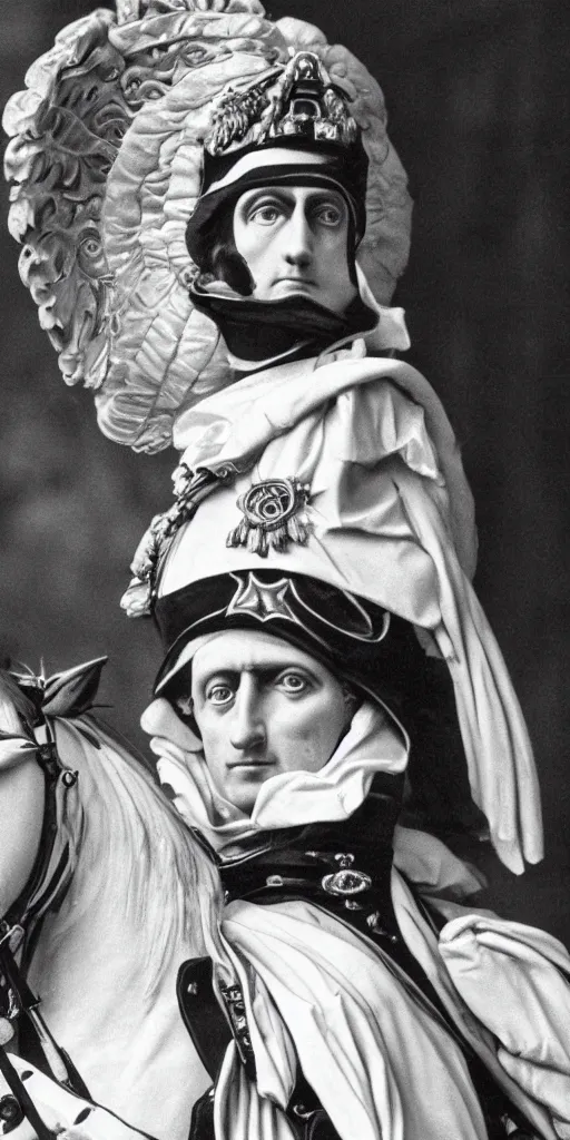 Image similar to very well detailed photo of Napoleon Bonaparte in London, 1990s, 4k detailed, very very well detailed face