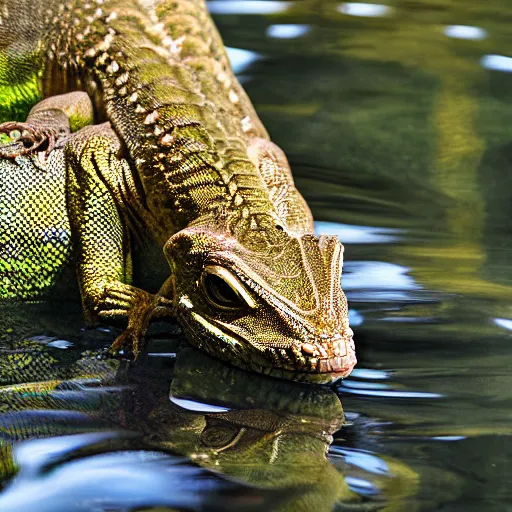 Image similar to lizard human sitting in water, photograph captured at oregon hotsprings