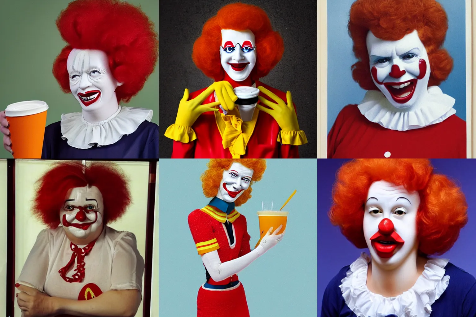 Prompt: Ronald McDonald as a woman