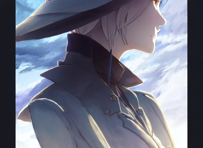 Prompt: side portrait of lady maria, helm of second world war warship in background, illustration concept art anime key visual trending pixiv fanbox by wlop and greg rutkowski and makoto shinkai and studio ghibli and kyoto animation, symmetrical facial features, astral witch clothes, modern warfare, realistic anatomy, gapmoe yandere grimdark, volumetric lighting, backlit