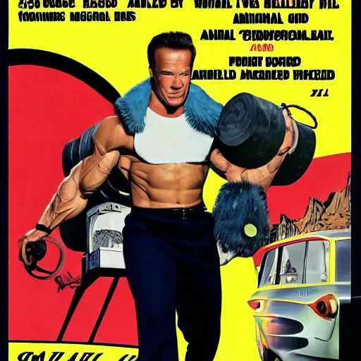 Prompt: arnold schwarzenegger in a 6 0 s movie poster, epic, cinema
