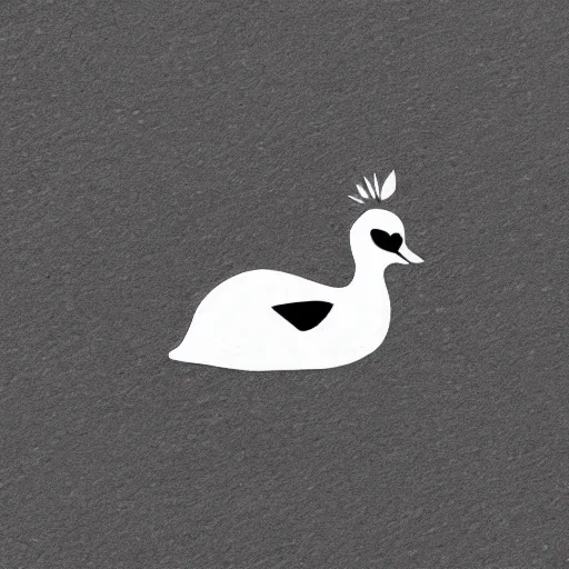 Prompt: logo of a cute baby goose
