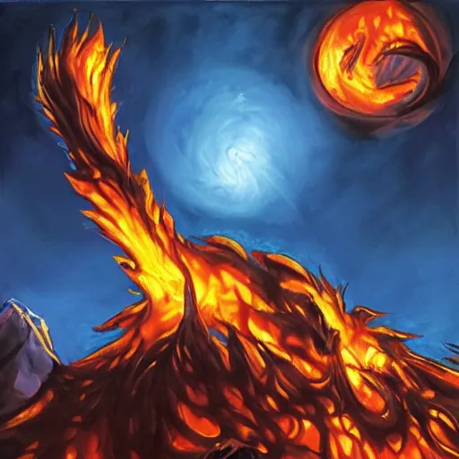 Prompt: molten giant