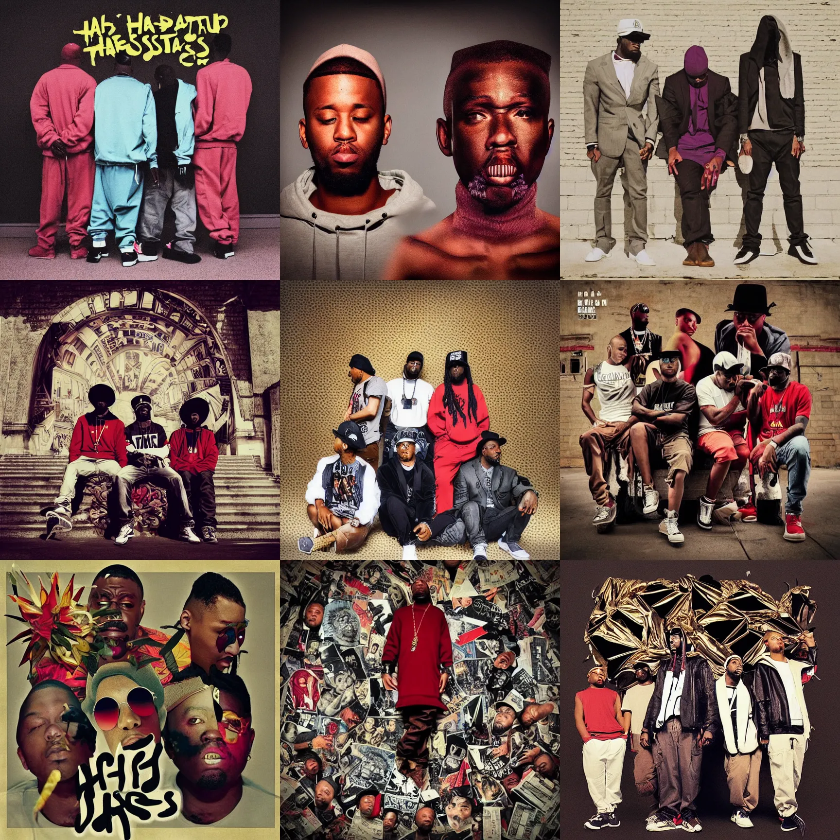 Prompt: hip - hop album art cover, ostentatious, absurd, low - budget, no faces