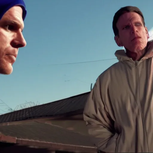 Image similar to Live Action Still of Jerma in Breaking Bad, real life, hyperrealistic, ultra realistic, realistic, highly detailed, epic, HD quality, 8k resolution, body and headshot, film still