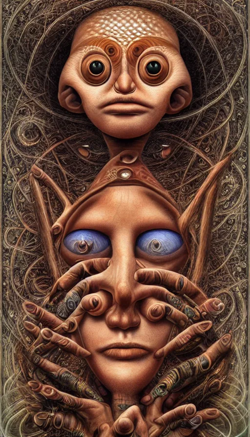 Image similar to portrait of a digital shaman, by naoto hattori