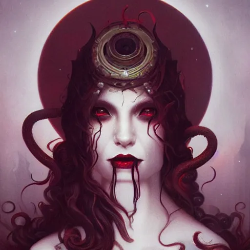 Prompt: cthulu, by tom bagshaw, dramatic lighting