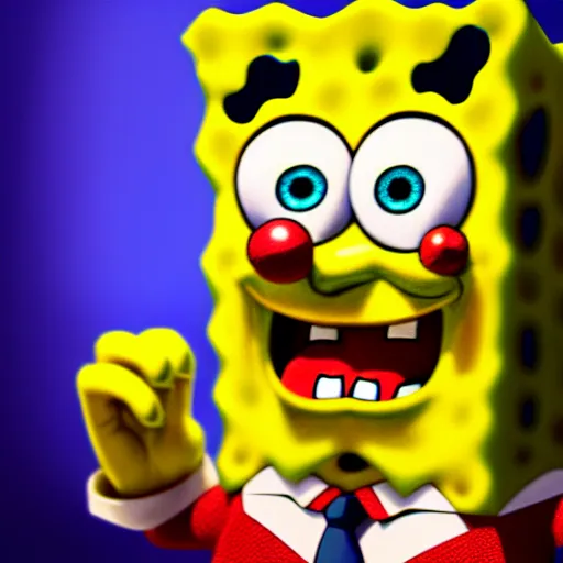 Image similar to perfectly - centered close - up face - portrait of evil spongebob, intricate, elegant, super highly detailed, professional digital painting, artstation, concept art, smooth, sharp focus, no blur, no dof, extreme illustration, unreal engine 5, 8 k, by anne stokes