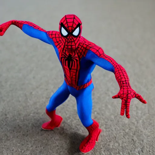 Image similar to 3 d printed collectible of snoop dog as spider man