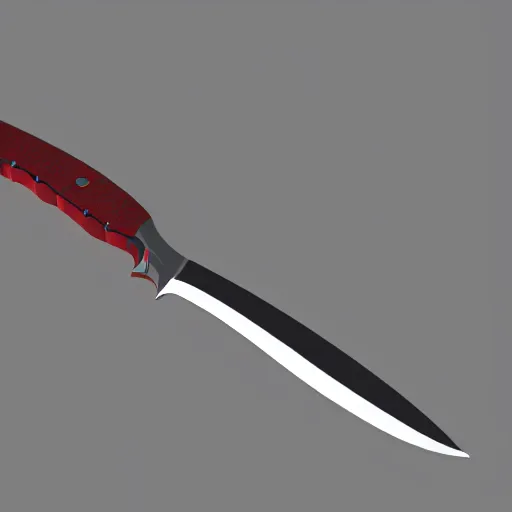 Image similar to cad render of a generative design knife