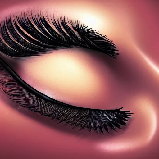 Image similar to A fish with fake eyelashes above the eyes, digital art, photorealistic