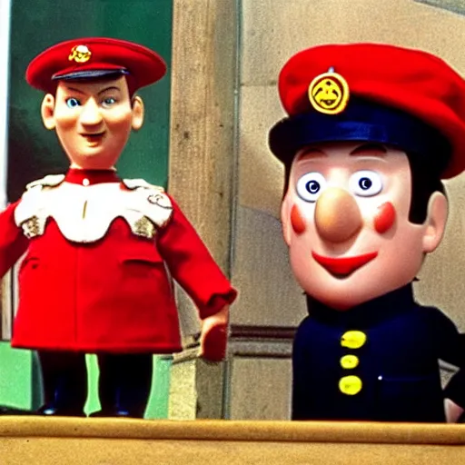 Image similar to herman goering in postman pat, bbc