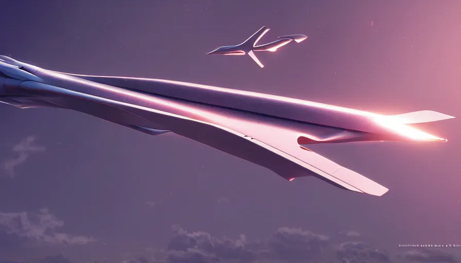 Prompt: a futuristic airplane designed by tesla by artgerm and greg rutkowski volumetric light, detailed, octane render, midsummer, studio lighting, raining, dramatic