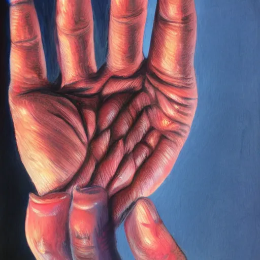 Prompt: detailed study of a human hand