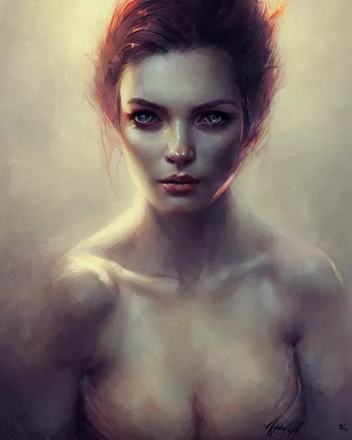 Image similar to portrait beautiful real woman as miloska venerahyper realistic face, beautiful eyes, fantasy art, in the style of greg rutkowski, intricate, hyper detailed, smooth