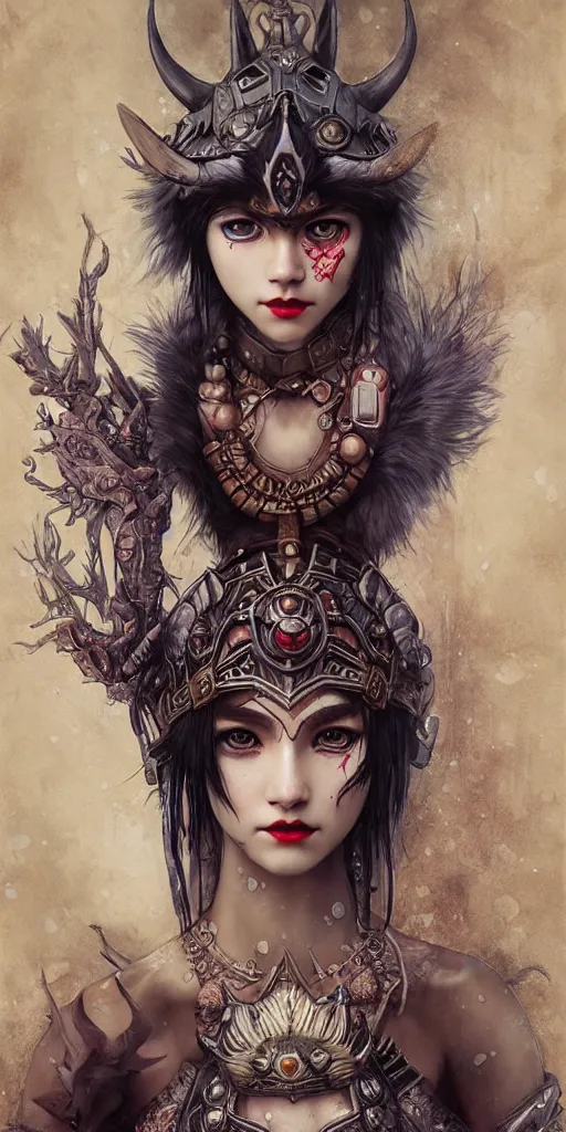 Image similar to hyper realistic Princess Mononoke, ornate mask, wet market street, rainy atmosphere, full moon, cyberpunk metropolis, city landscape, jewels, full body pose, wolves, style of tom bagshaw, mucha, james gurney, norman rockwell, denoised, sharp