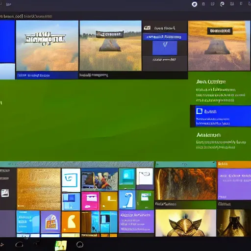 Image similar to UI of windows 12, screenshot, early access