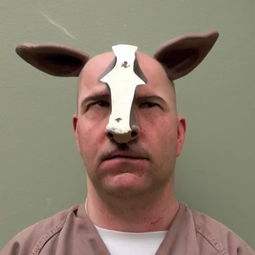 Image similar to inmate with bull head