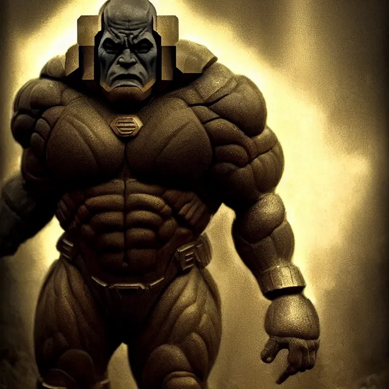 Prompt: epic professional digital art of darkseid, faint golden moody atmospheric lighting, painted, intricate, detailed, detailed, foreboding, by leesha hannigan, wayne haag, reyna rochin, ignacio fernandez rios, mark ryden, iris van herpen,, epic, stunning, gorgeous, much wow, cinematic, masterpiece.