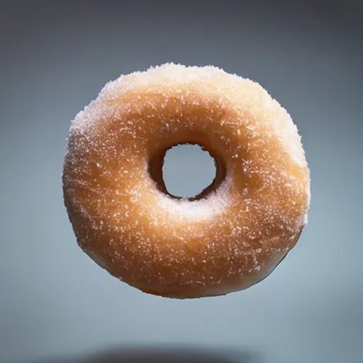 Prompt: a fluffy donut