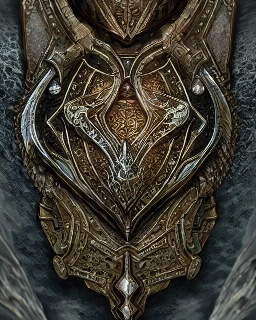 Image similar to close up shot of an amulet, d & d, fantasy, intricate, elegant, highly detailed, digital painting, artstation, concept art, smooth, sharp focus, illustration, in the style of realistic digital art