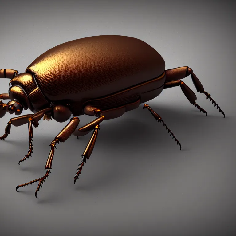 Image similar to steampunk stag beetle, 3 d model, unreal engine realistic render, 8 k, micro detail, elegant, highly detailed, centered, digital painting, smooth, sharp focus, wlop