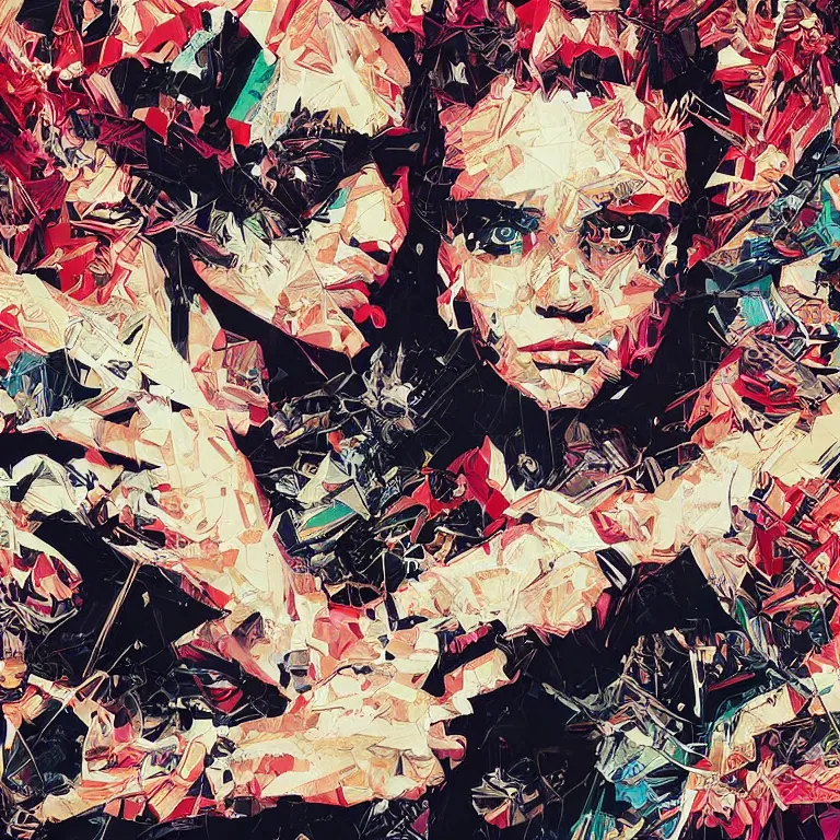 Prompt: beautiful album cover design by Jonathan Zawada and Sandra Chevrier