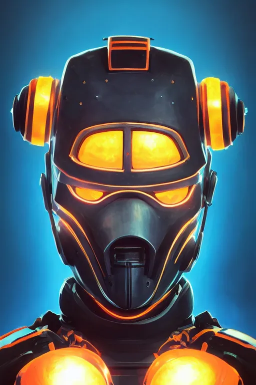 Image similar to epic mask helmet robot ninja portrait stylized as fornite style game design fanart by concept artist gervasio canda, behance hd by jesper ejsing, by rhads, makoto shinkai and lois van baarle, ilya kuvshinov, rossdraws global illumination radiating a glowing aura global illumination ray tracing hdr render in unreal engine 5