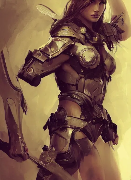 Image similar to a professional photographic portrait of a beautiful young female, partially clothed in battle armor, olive skin, long dark hair, beautiful bone structure, symmetrical facial features, intricate, elegant, digital painting, concept art, smooth, sharp focus, illustration, beautifully framed, from Metal Gear, by Ruan Jia and Mandy Jurgens and Artgerm and William-Adolphe Bouguerea