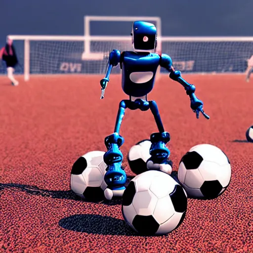 Image similar to robots playing soccer