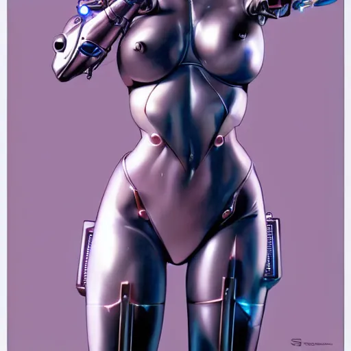 Prompt: fantasy cyborg woman, art by hajime sorayama, sharp focus, illustration, highly detailed, concept art, matte, trending on artstation,, h 6 4 0