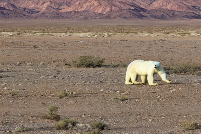 Image similar to polar bear on the desert