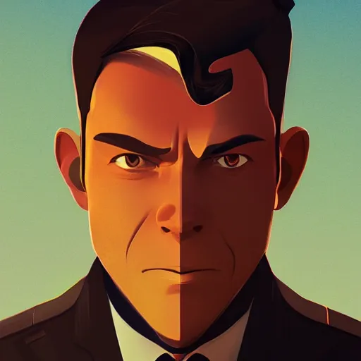 Image similar to face icon stylized minimalist agent 0 0 7, loftis, cory behance hd by jesper ejsing, by rhads, makoto shinkai and lois van baarle, ilya kuvshinov, rossdraws global illumination