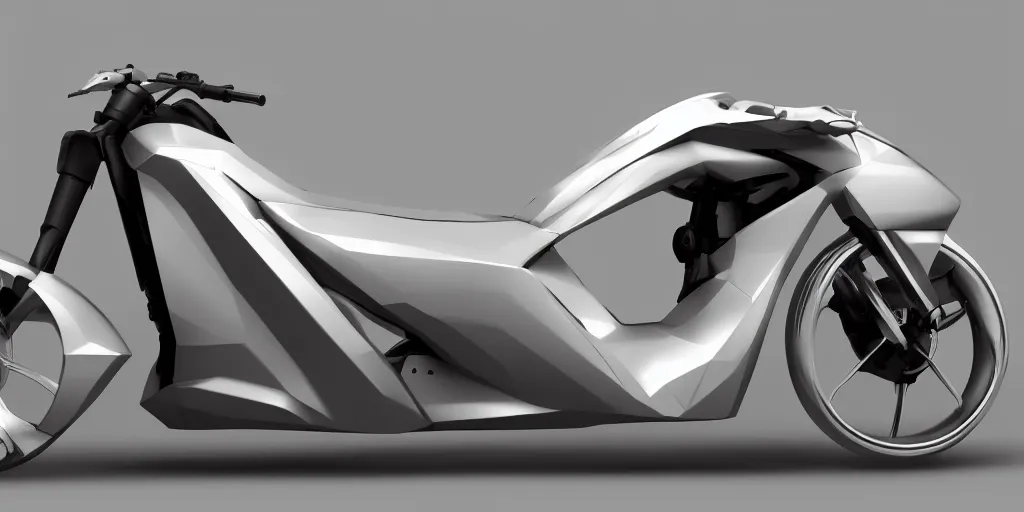 Prompt: futuristic motorcycle, trending on artstation